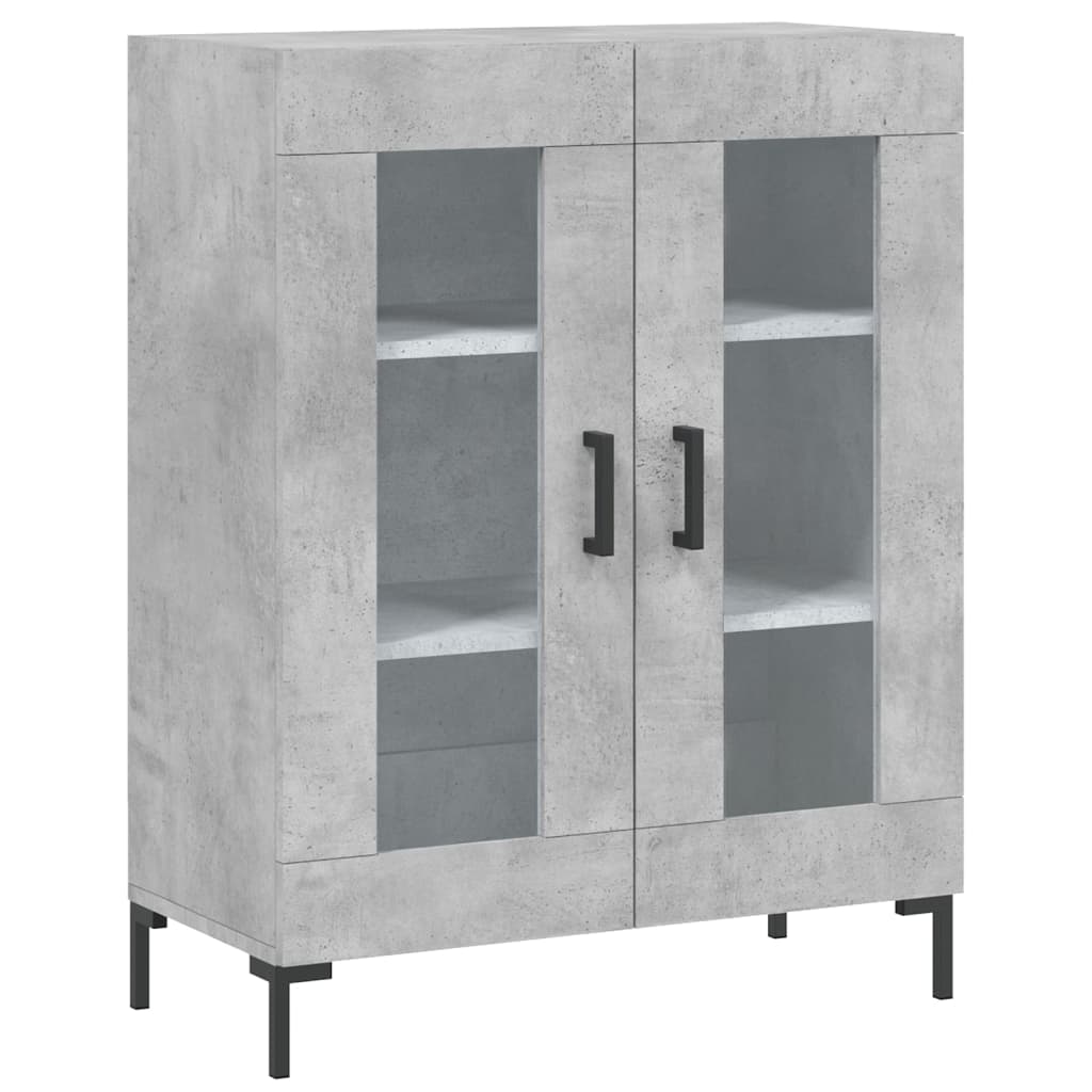 Image Buffet haut Gris béton 69,5x34x180 cm Bois d'ingénierie | Xios Store SNC vidaXL Xios Store SNC