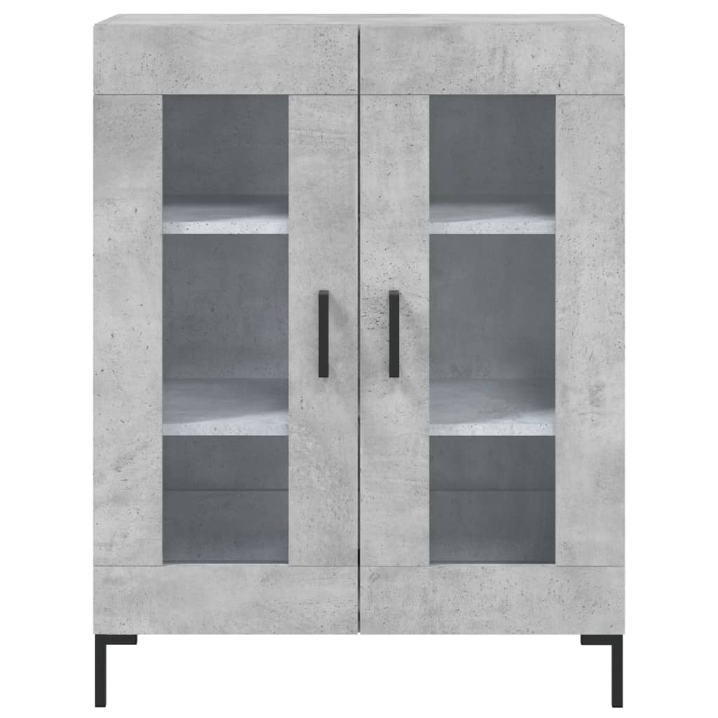 Image Buffet haut Gris béton 69,5x34x180 cm Bois d'ingénierie | Xios Store SNC vidaXL Xios Store SNC