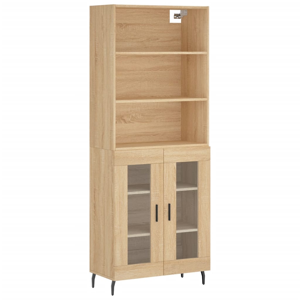 Image Buffet haut Chêne sonoma 69,5x34x180 cm Bois d'ingénierie | Xios Store SNC vidaXL Xios Store SNC