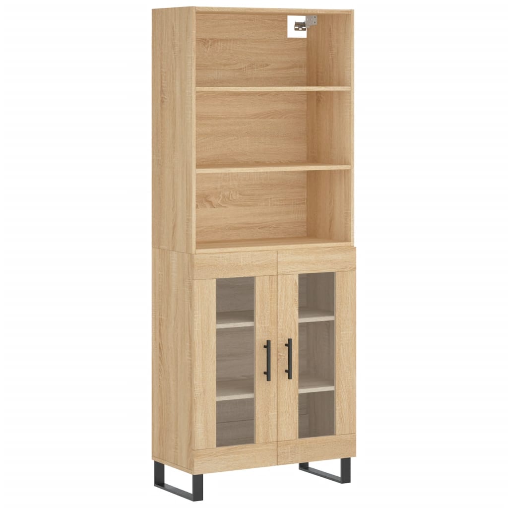 Image Buffet haut Chêne sonoma 69,5x34x180 cm Bois d'ingénierie | Xios Store SNC vidaXL Xios Store SNC