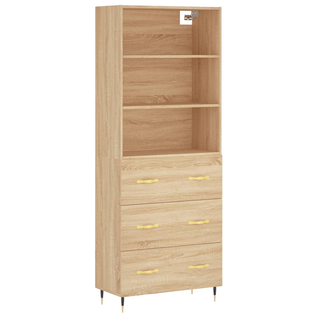 Image Buffet haut Chêne sonoma 69,5x34x180 cm Bois d'ingénierie | Xios Store SNC vidaXL Xios Store SNC