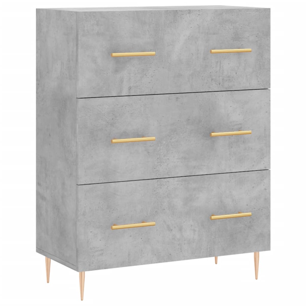 Image Buffet haut Gris béton 69,5x34x180 cm Bois d'ingénierie | Xios Store SNC vidaXL Xios Store SNC