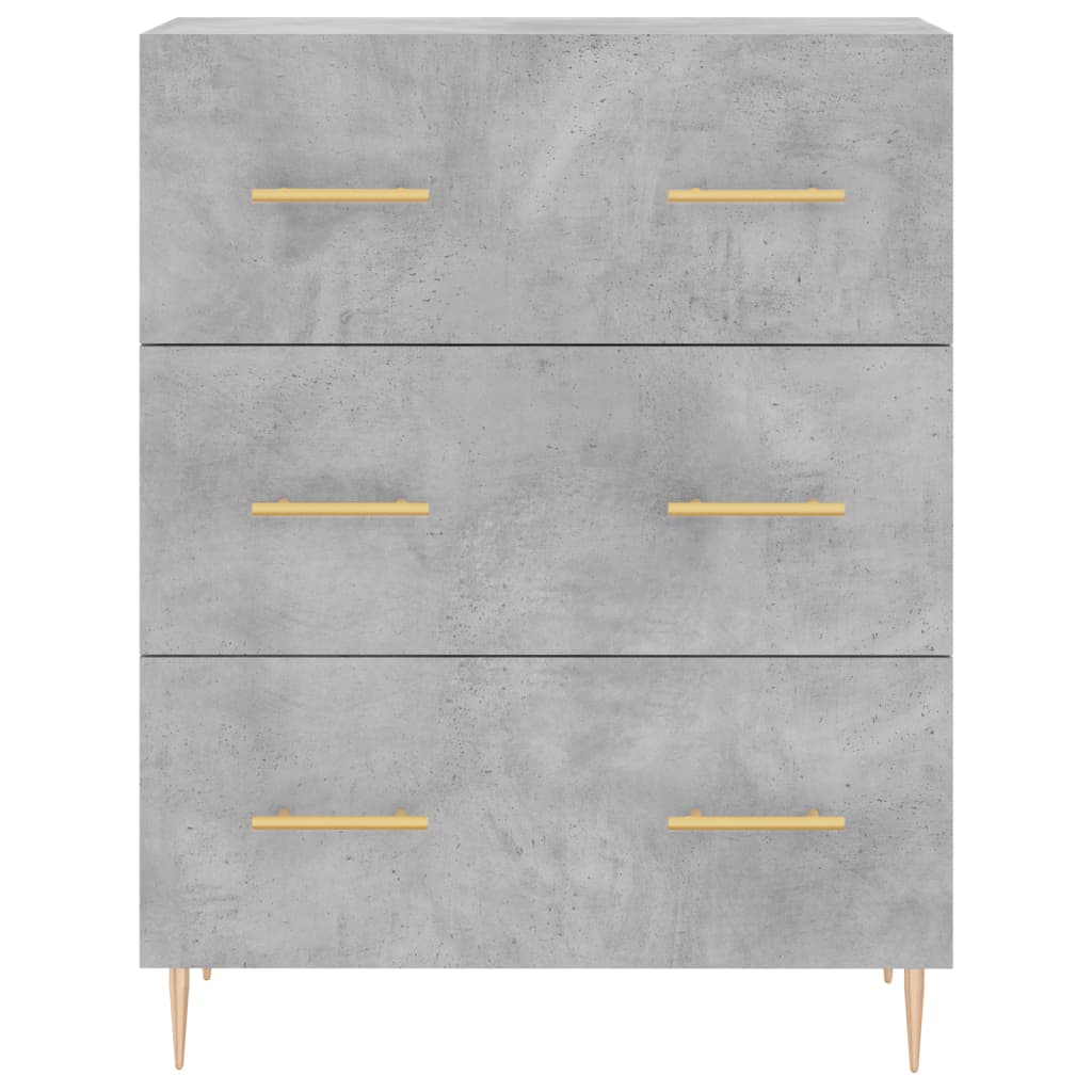 Image Buffet haut Gris béton 69,5x34x180 cm Bois d'ingénierie | Xios Store SNC vidaXL Xios Store SNC