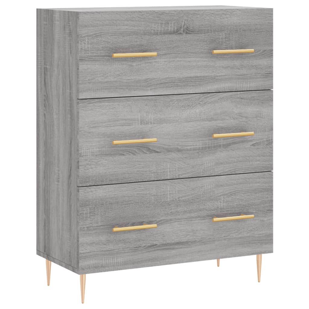 Image Buffet haut Sonoma gris 69,5x34x180 cm Bois d'ingénierie | Xios Store SNC vidaXL Xios Store SNC