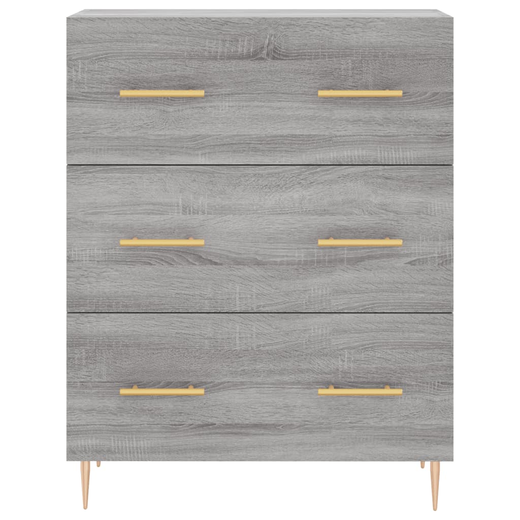 Image Buffet haut Sonoma gris 69,5x34x180 cm Bois d'ingénierie | Xios Store SNC vidaXL Xios Store SNC