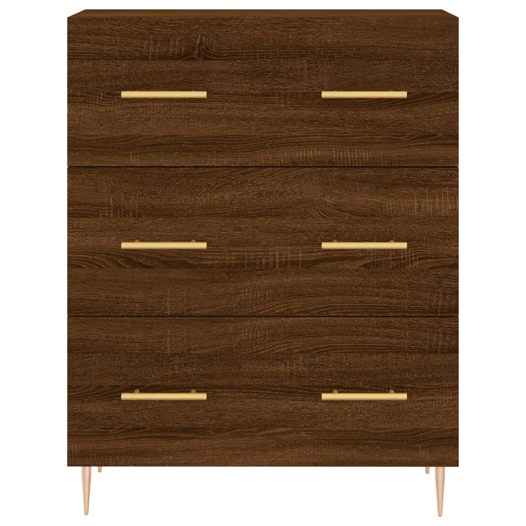 Image Buffet haut Chêne marron 69,5x34x180 cm Bois d'ingénierie | Xios Store SNC vidaXL Xios Store SNC