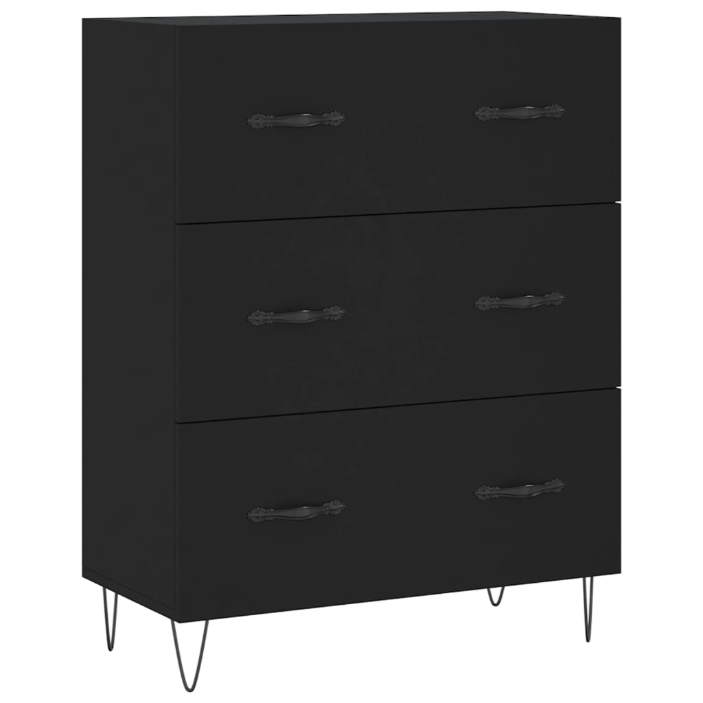 Image Buffet haut Noir 69,5x34x180 cm Bois d'ingénierie | Xios Store SNC vidaXL Xios Store SNC