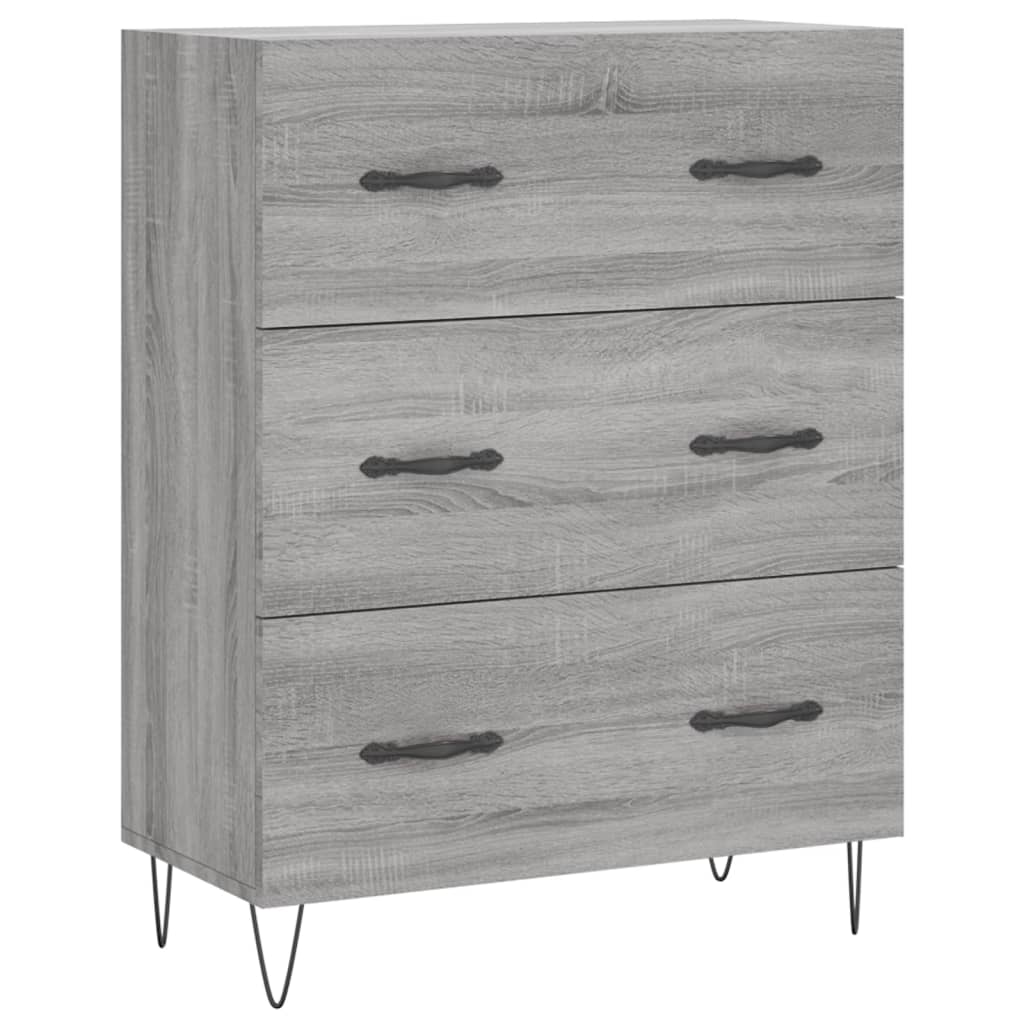 Image Buffet haut Sonoma gris 69,5x34x180 cm Bois d'ingénierie | Xios Store SNC vidaXL Xios Store SNC