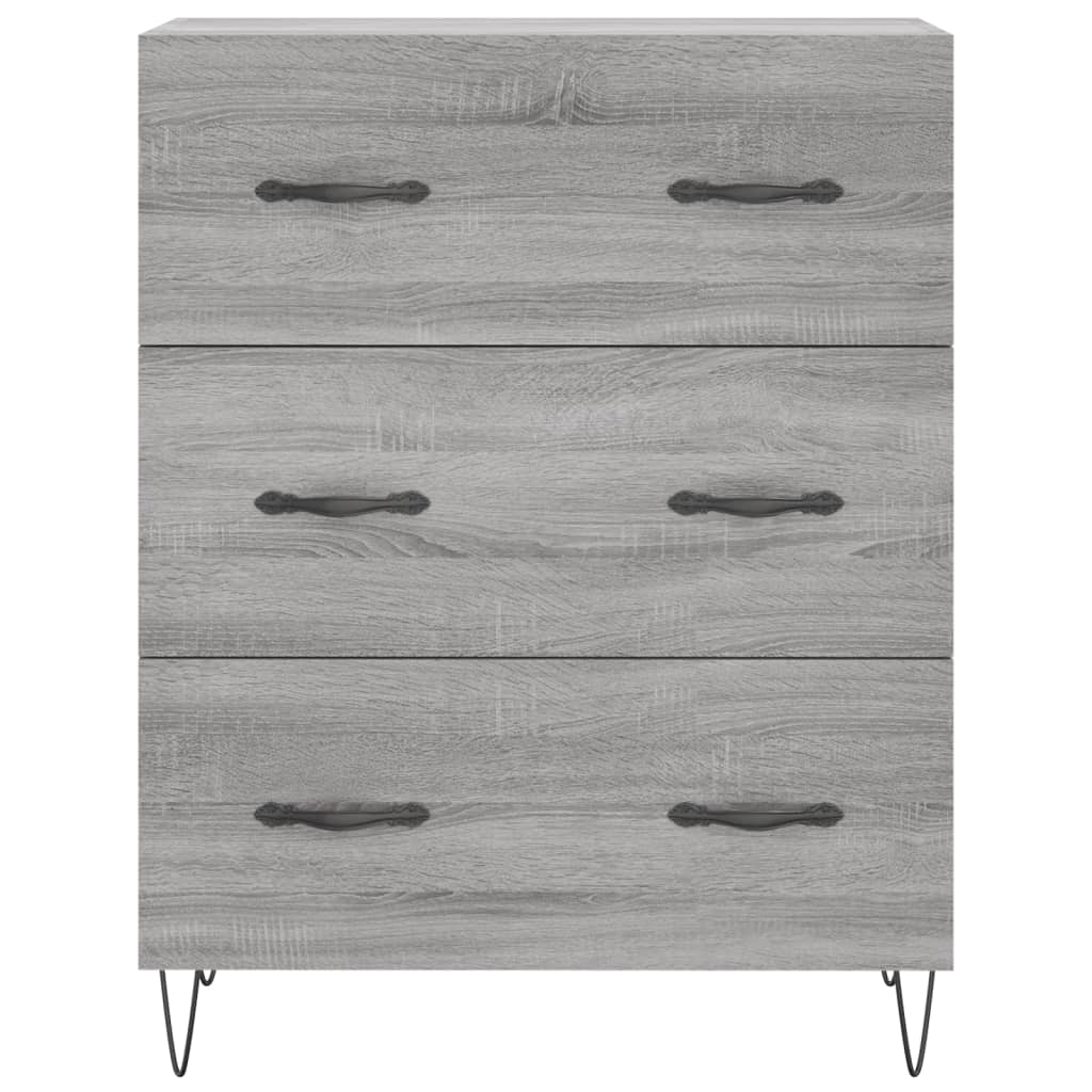 Image Buffet haut Sonoma gris 69,5x34x180 cm Bois d'ingénierie | Xios Store SNC vidaXL Xios Store SNC