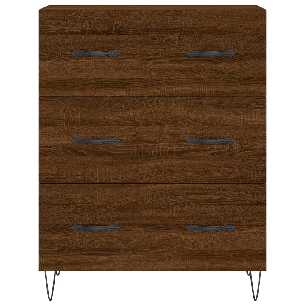 Image Buffet haut Chêne marron 69,5x34x180 cm Bois d'ingénierie | Xios Store SNC vidaXL Xios Store SNC