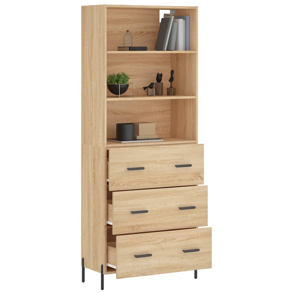 Image Buffet haut Chêne sonoma 69,5x34x180 cm Bois d'ingénierie | Xios Store SNC vidaXL Xios Store SNC