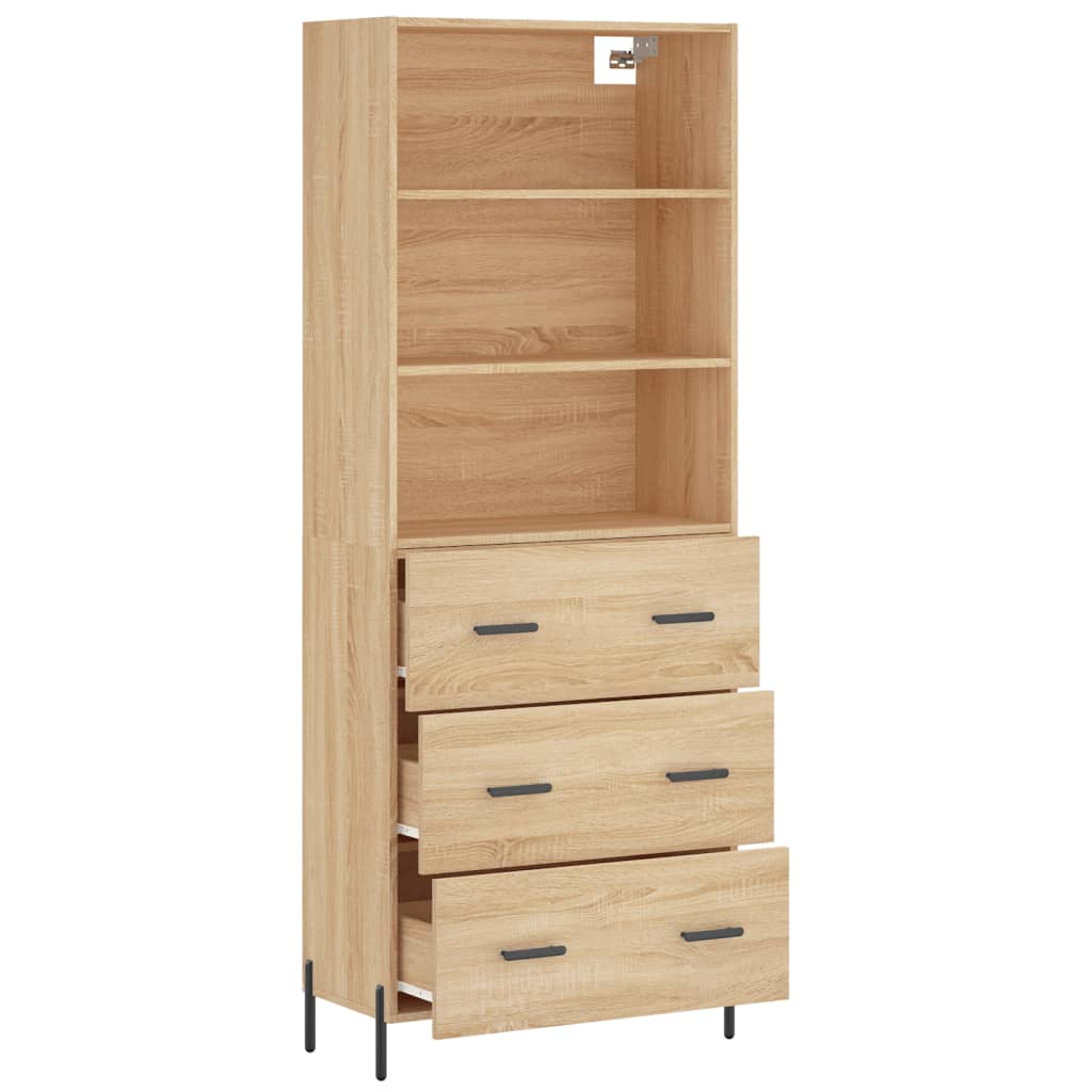 Image Buffet haut Chêne sonoma 69,5x34x180 cm Bois d'ingénierie | Xios Store SNC vidaXL Xios Store SNC