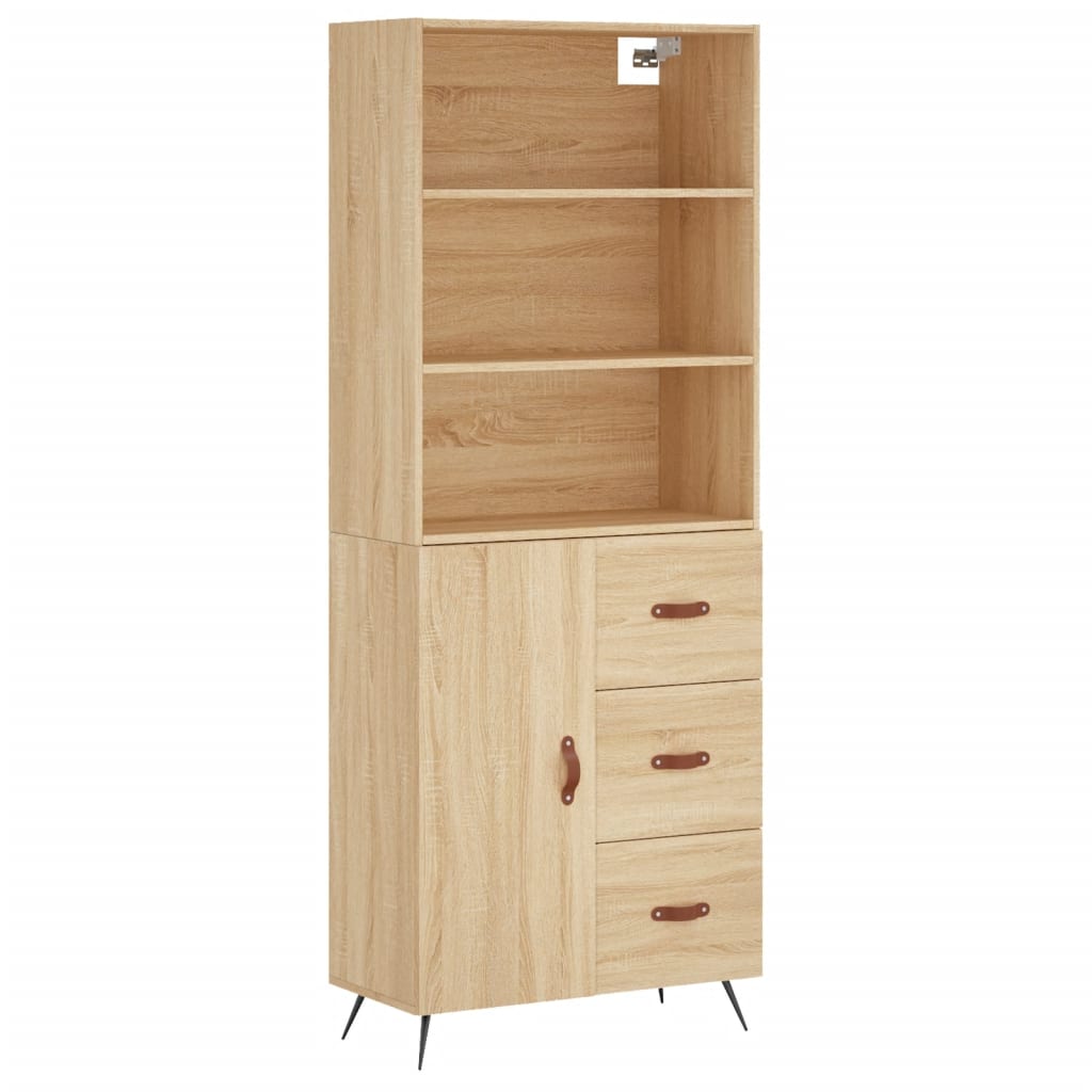 Image Buffet haut Chêne sonoma 69,5x34x180 cm Bois d'ingénierie | Xios Store SNC vidaXL Xios Store SNC