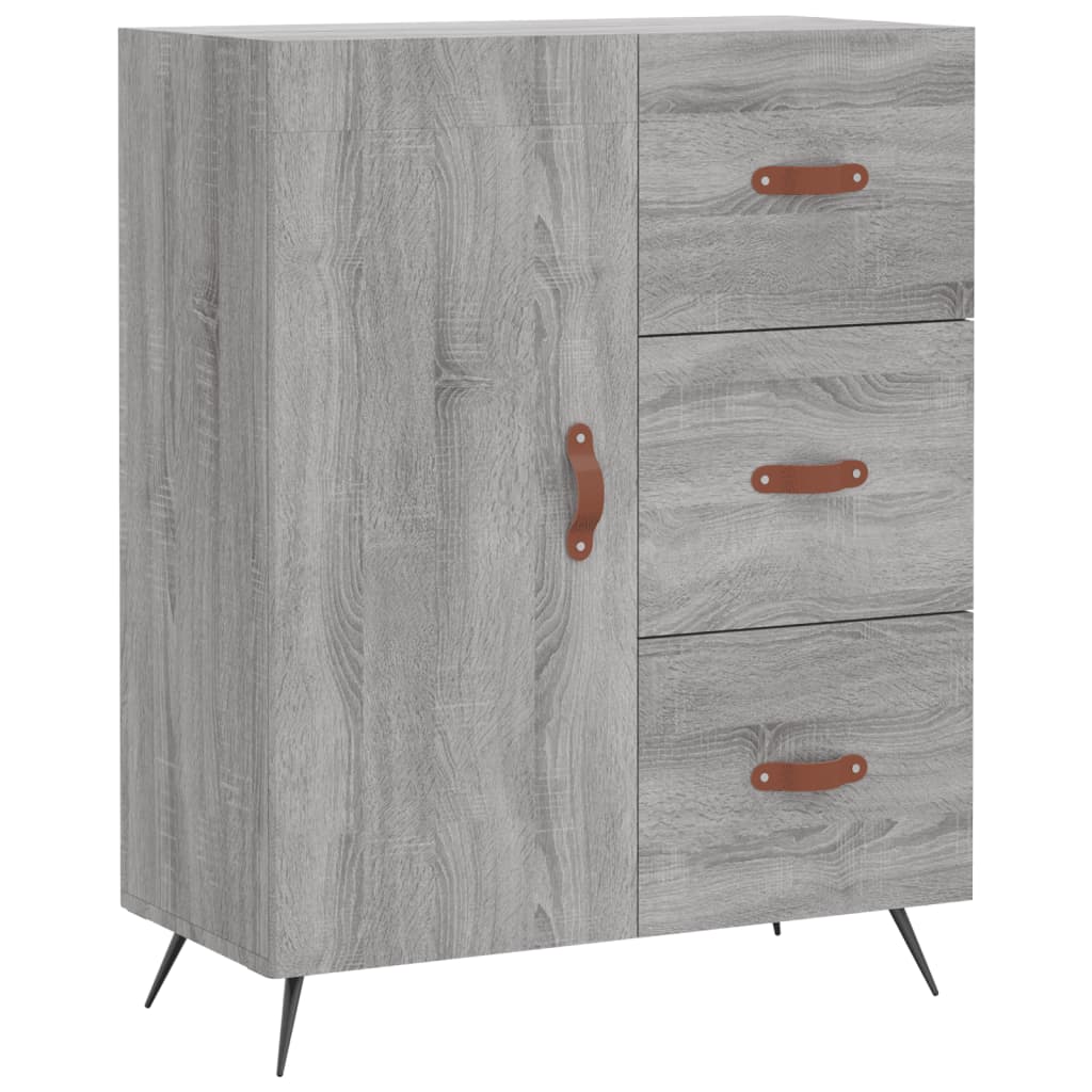 Image Buffet haut Sonoma gris 69,5x34x180 cm Bois d'ingénierie | Xios Store SNC vidaXL Xios Store SNC