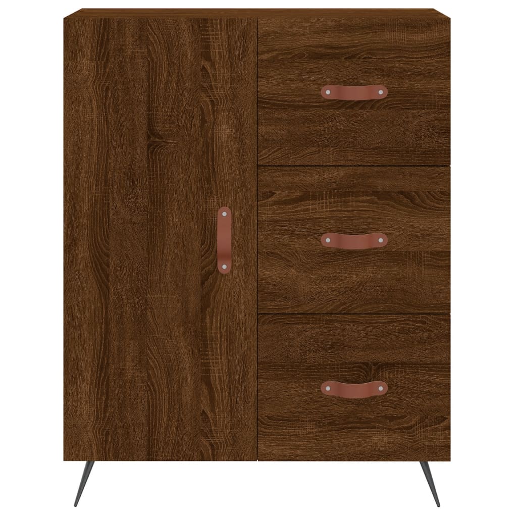 Image Buffet haut Chêne marron 69,5x34x180 cm Bois d'ingénierie | Xios Store SNC vidaXL Xios Store SNC