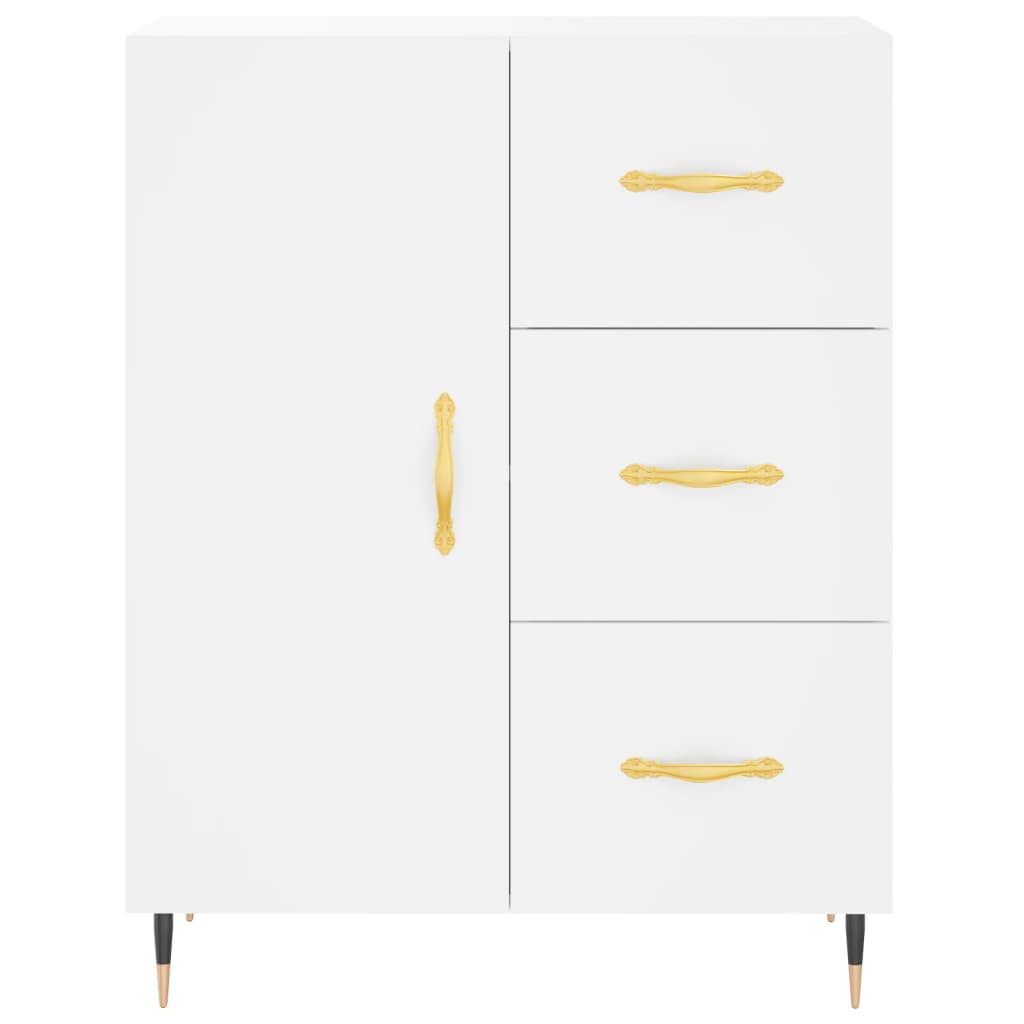 Image Buffet haut Blanc 69,5x34x180 cm Bois d'ingénierie | Xios Store SNC vidaXL Xios Store SNC