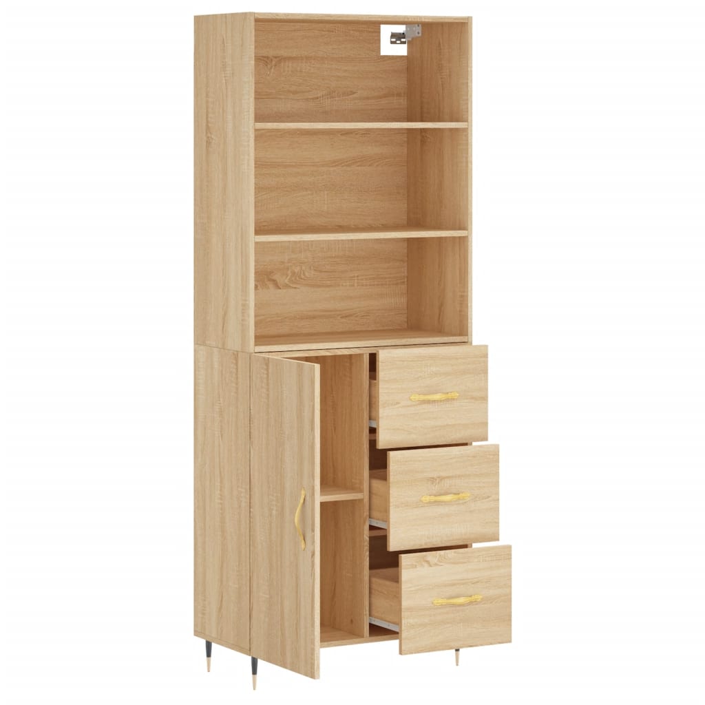 Image Buffet haut Chêne sonoma 69,5x34x180 cm Bois d'ingénierie | Xios Store SNC vidaXL Xios Store SNC