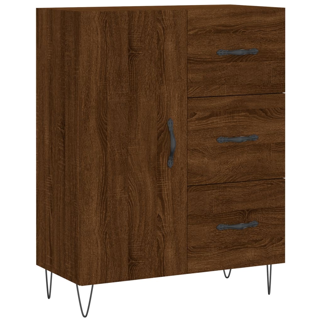 Image Buffet haut Chêne marron 69,5x34x180 cm Bois d'ingénierie | Xios Store SNC vidaXL Xios Store SNC