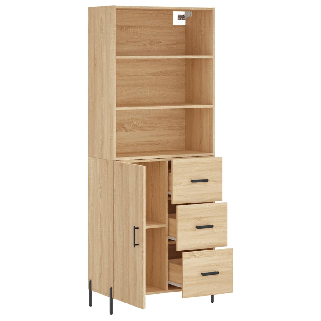 Image Buffet haut Chêne sonoma 69,5x34x180 cm Bois d'ingénierie | Xios Store SNC vidaXL Xios Store SNC