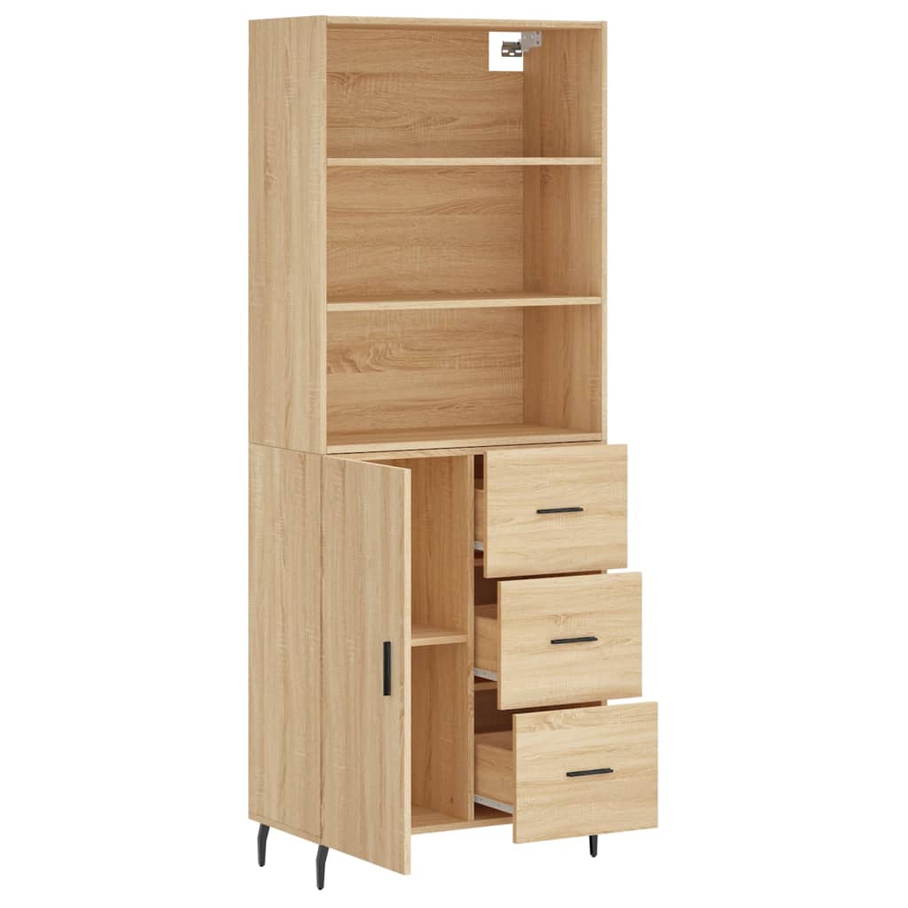 Image Buffet haut Chêne sonoma 69,5x34x180 cm Bois d'ingénierie | Xios Store SNC vidaXL Xios Store SNC