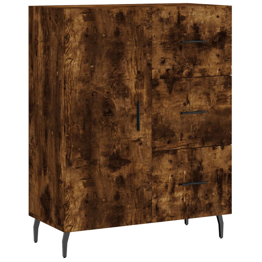 Image Buffet haut Chêne fumé 69,5x34x180 cm Bois d'ingénierie | Xios Store SNC vidaXL Xios Store SNC