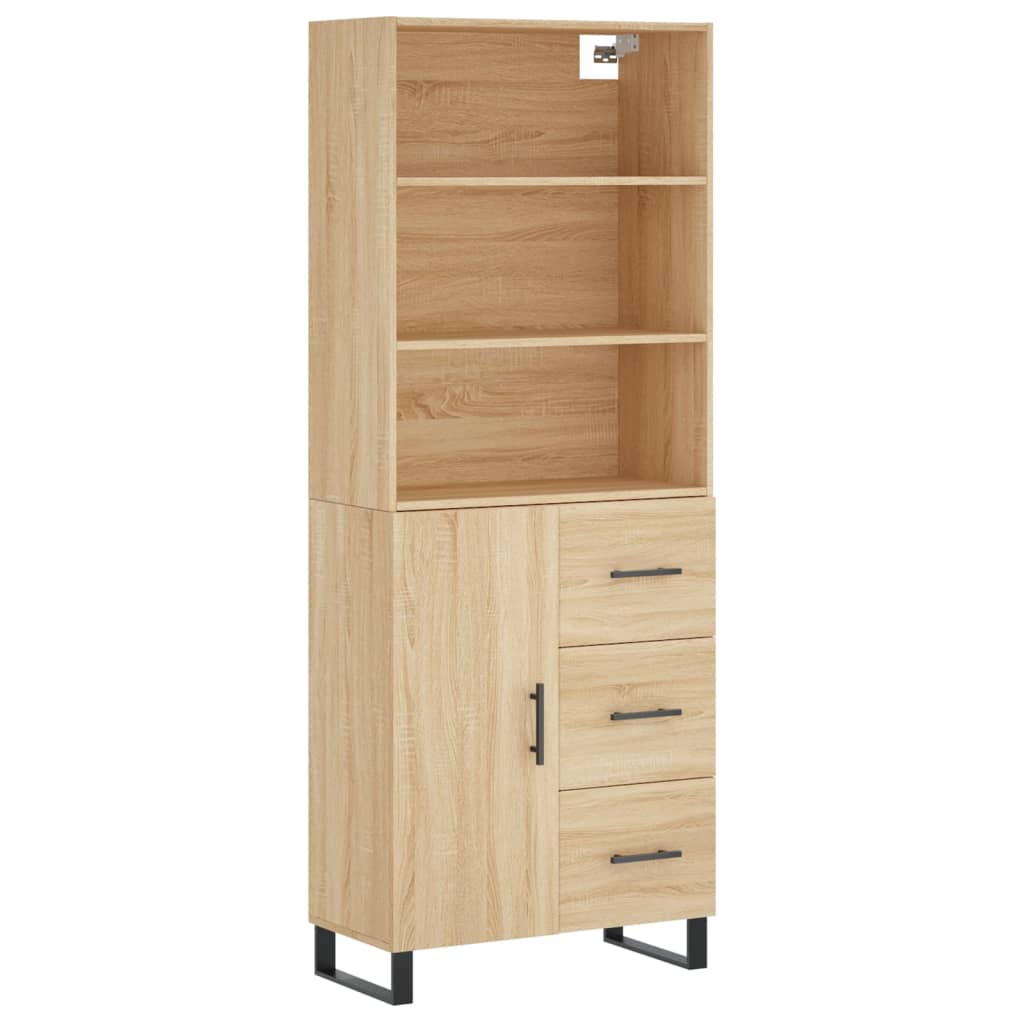 Image Buffet haut Chêne sonoma 69,5x34x180 cm Bois d'ingénierie | Xios Store SNC vidaXL Xios Store SNC