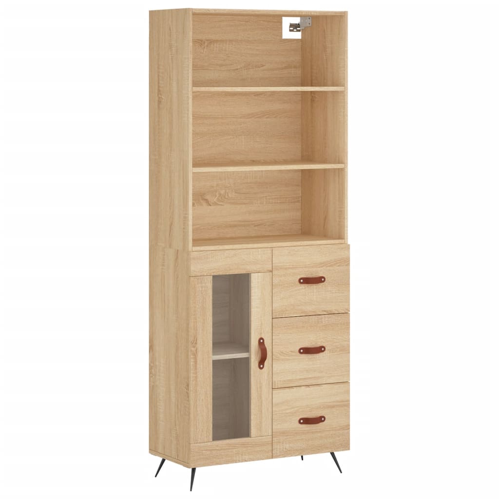 Image Buffet haut Chêne sonoma 69,5x34x180 cm Bois d'ingénierie | Xios Store SNC vidaXL Xios Store SNC