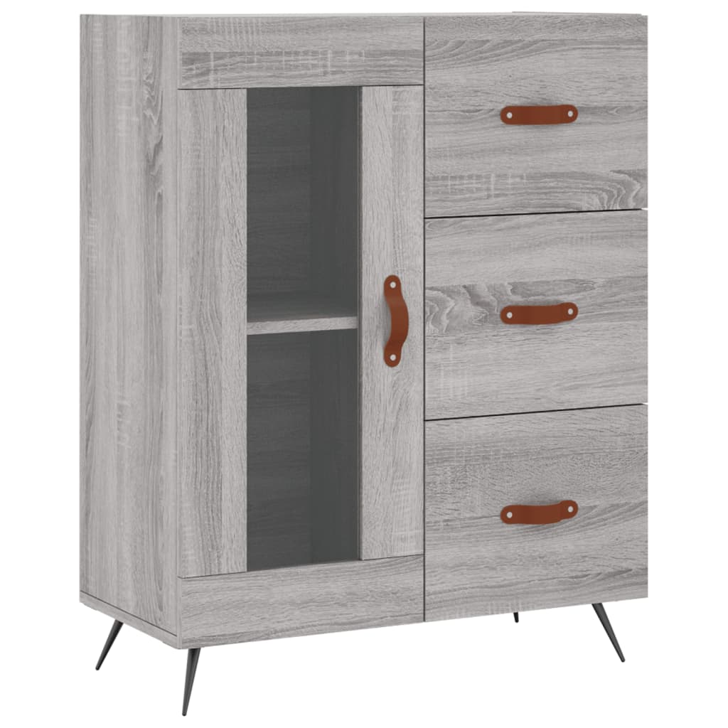 Image Buffet haut Sonoma gris 69,5x34x180 cm Bois d'ingénierie | Xios Store SNC vidaXL Xios Store SNC