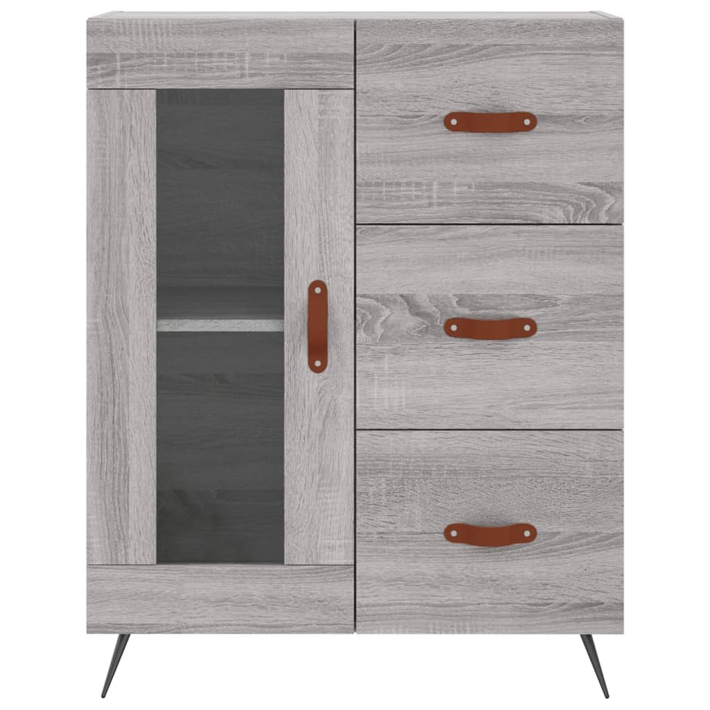 Image Buffet haut Sonoma gris 69,5x34x180 cm Bois d'ingénierie | Xios Store SNC vidaXL Xios Store SNC