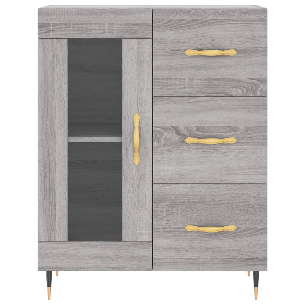 Image Buffet haut Sonoma gris 69,5x34x180 cm Bois d'ingénierie | Xios Store SNC vidaXL Xios Store SNC