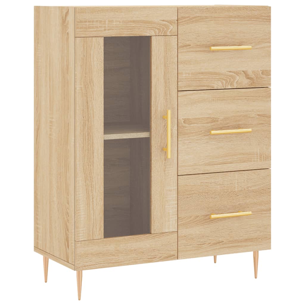 Image Buffet haut Chêne sonoma 69,5x34x180 cm Bois d'ingénierie | Xios Store SNC vidaXL Xios Store SNC