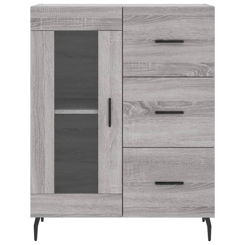 Image Buffet haut Sonoma gris 69,5x34x180 cm Bois d'ingénierie | Xios Store SNC vidaXL Xios Store SNC