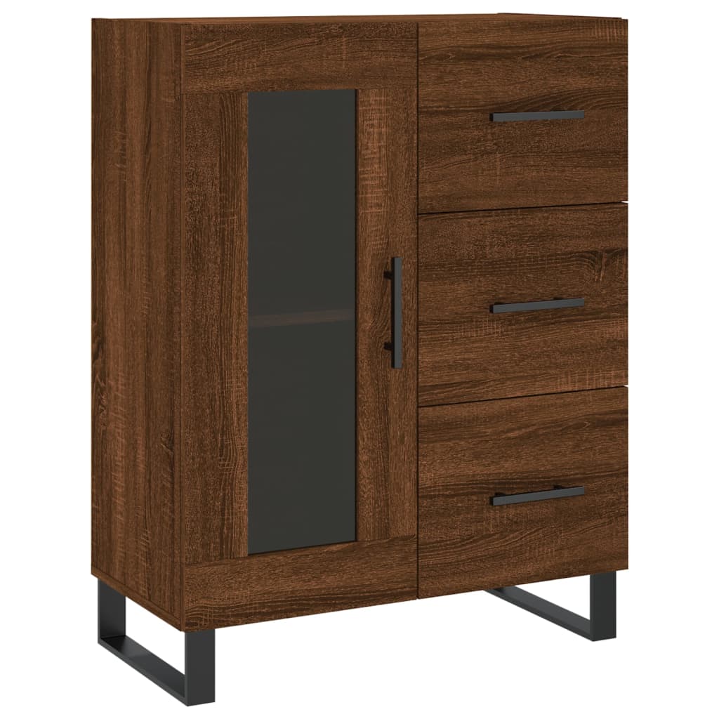 Image Buffet haut Chêne marron 69,5x34x180 cm Bois d'ingénierie | Xios Store SNC vidaXL Xios Store SNC