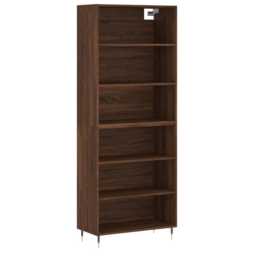 Image Buffet chêne marron 69,5x32,5x180 cm bois d'ingénierie | Xios Store SNC vidaXL Xios Store SNC