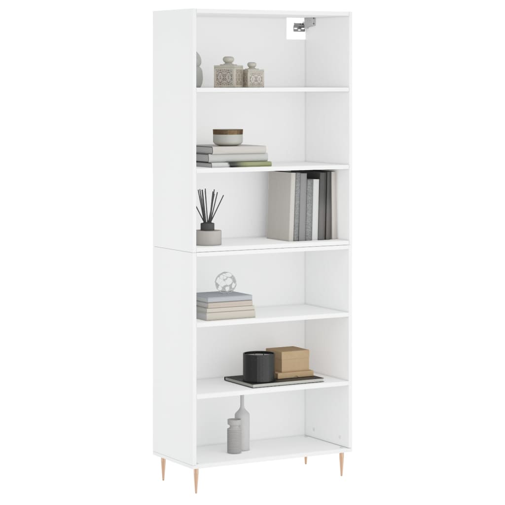 Image Buffet blanc 69,5x32,5x180 cm bois d'ingénierie | Xios Store SNC vidaXL Xios Store SNC