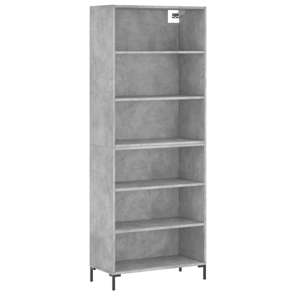 Image Buffet gris béton 69,5x32,5x180 cm bois d'ingénierie | Xios Store SNC vidaXL Xios Store SNC