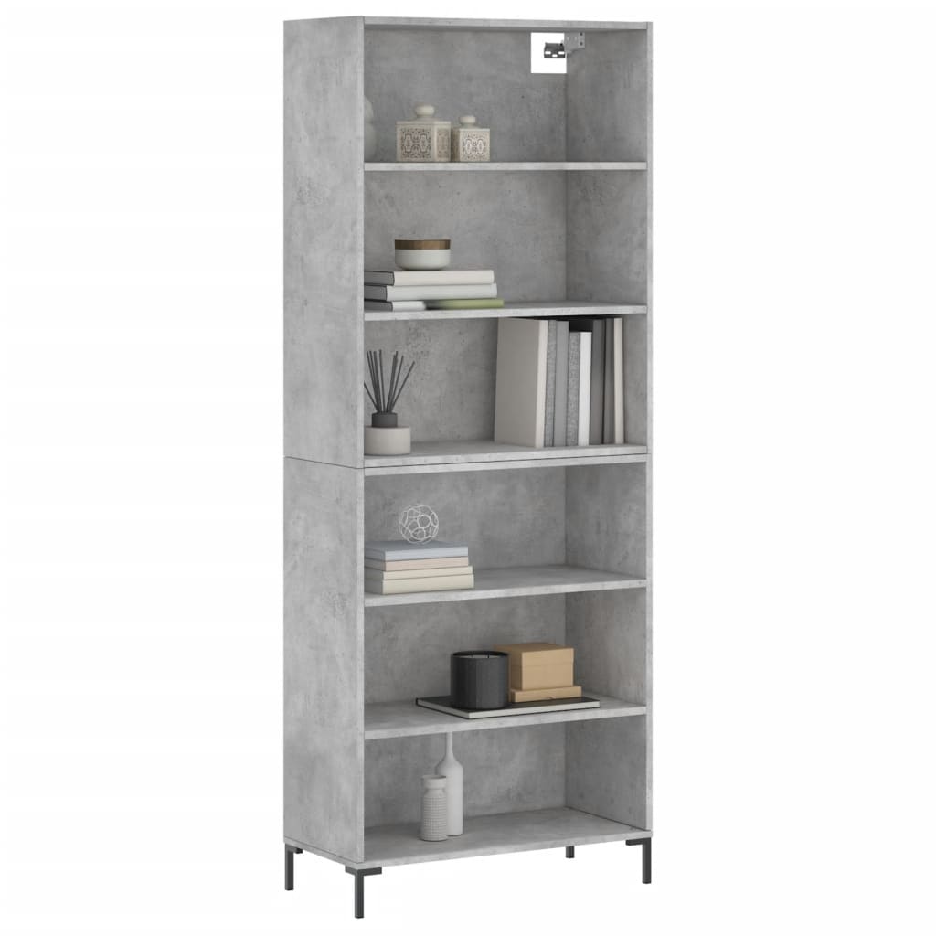 Image Buffet gris béton 69,5x32,5x180 cm bois d'ingénierie | Xios Store SNC vidaXL Xios Store SNC