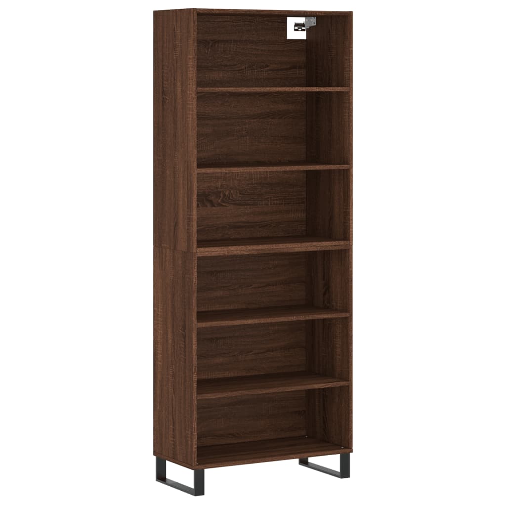 Image Buffet chêne marron 69,5x32,5x180 cm bois d'ingénierie | Xios Store SNC vidaXL Xios Store SNC