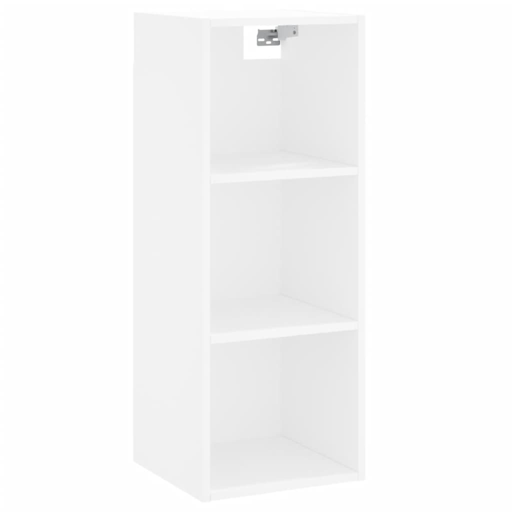 Image Buffet haut Blanc 34,5x34x180 cm Bois d'ingénierie | Xios Store SNC vidaXL Xios Store SNC