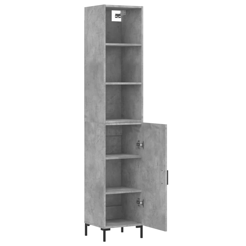 Image Buffet haut Gris béton 34,5x34x180 cm Bois d'ingénierie | Xios Store SNC vidaXL Xios Store SNC