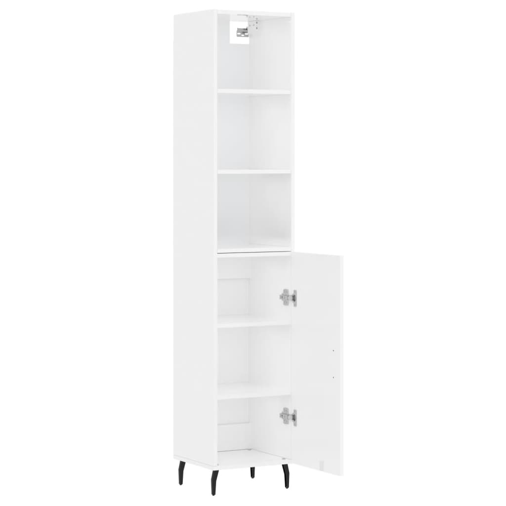 Image Buffet haut Blanc brillant 34,5x34x180 cm Bois d'ingénierie | Xios Store SNC vidaXL Xios Store SNC