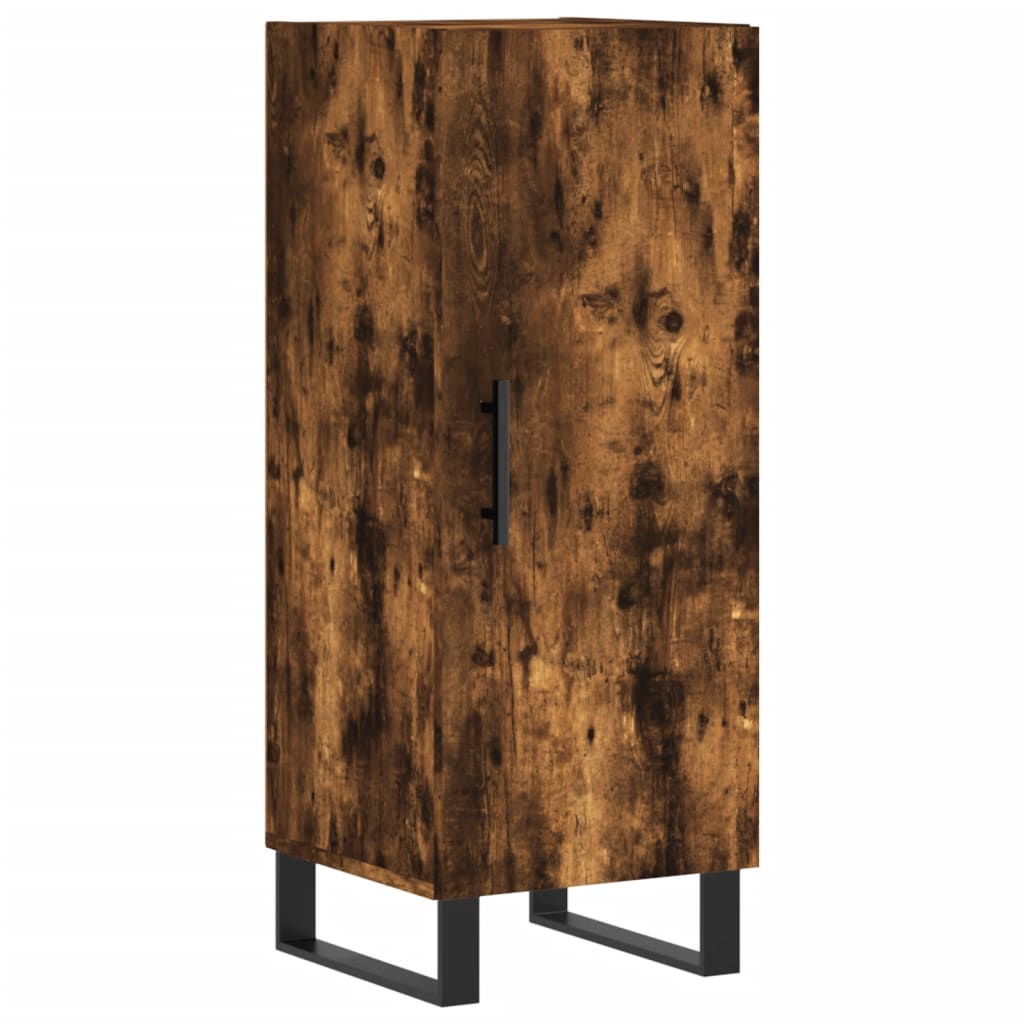 Image Buffet haut Chêne fumé 34,5x34x180 cm Bois d'ingénierie | Xios Store SNC vidaXL Xios Store SNC