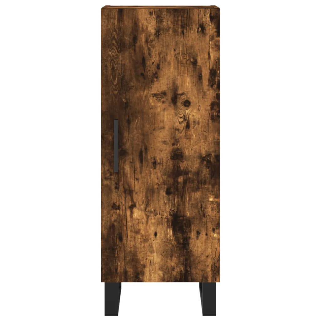 Image Buffet haut Chêne fumé 34,5x34x180 cm Bois d'ingénierie | Xios Store SNC vidaXL Xios Store SNC