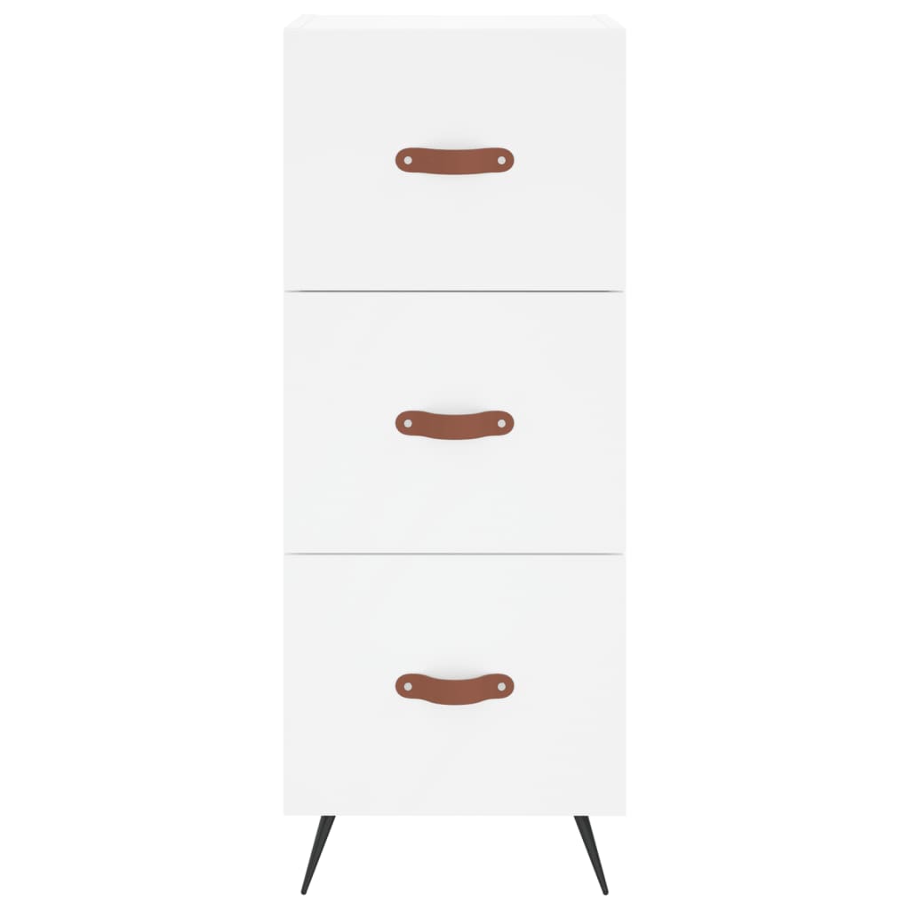 Image Buffet haut Blanc 34,5x34x180 cm Bois d'ingénierie | Xios Store SNC vidaXL Xios Store SNC