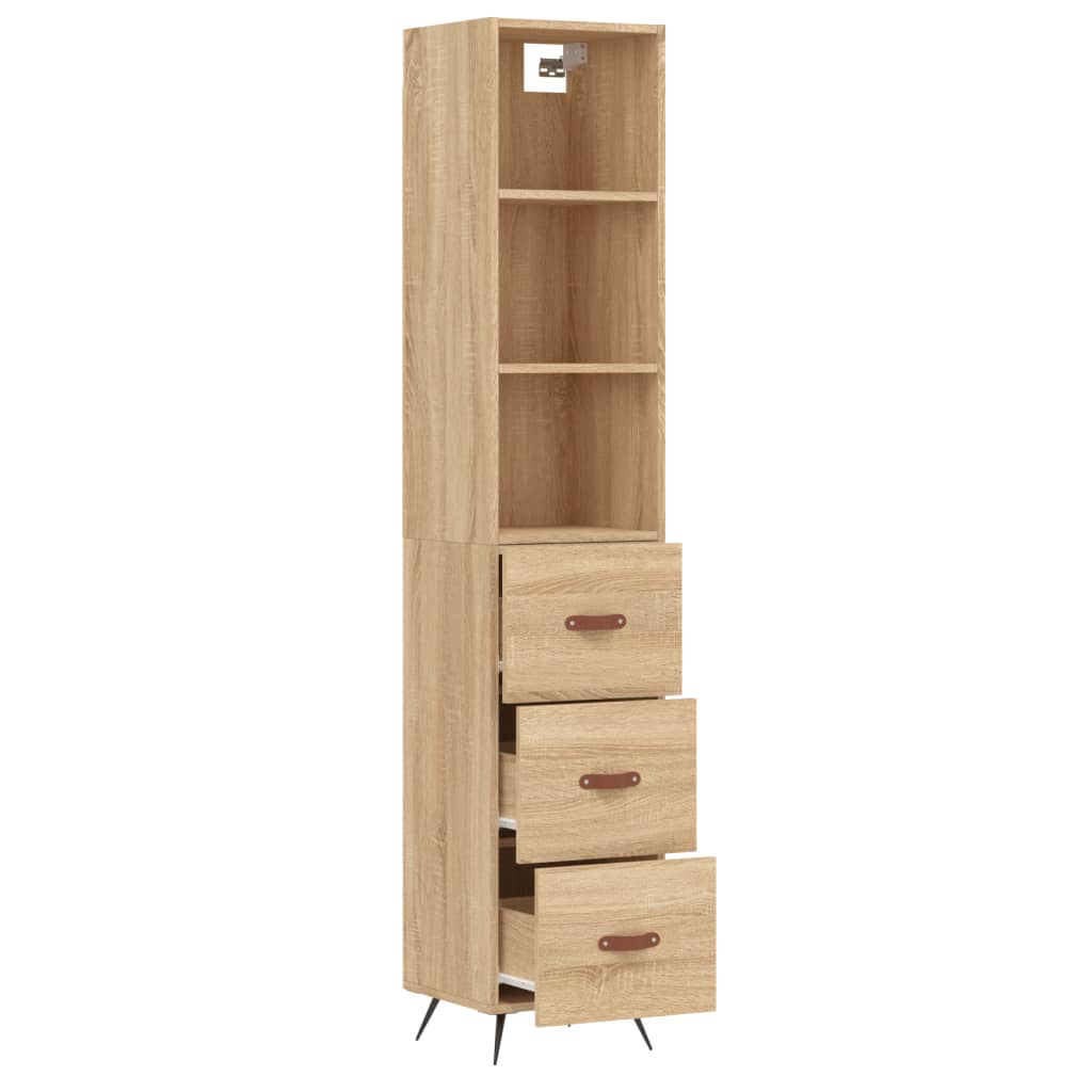 Image Buffet haut Chêne sonoma 34,5x34x180 cm Bois d'ingénierie | Xios Store SNC vidaXL Xios Store SNC