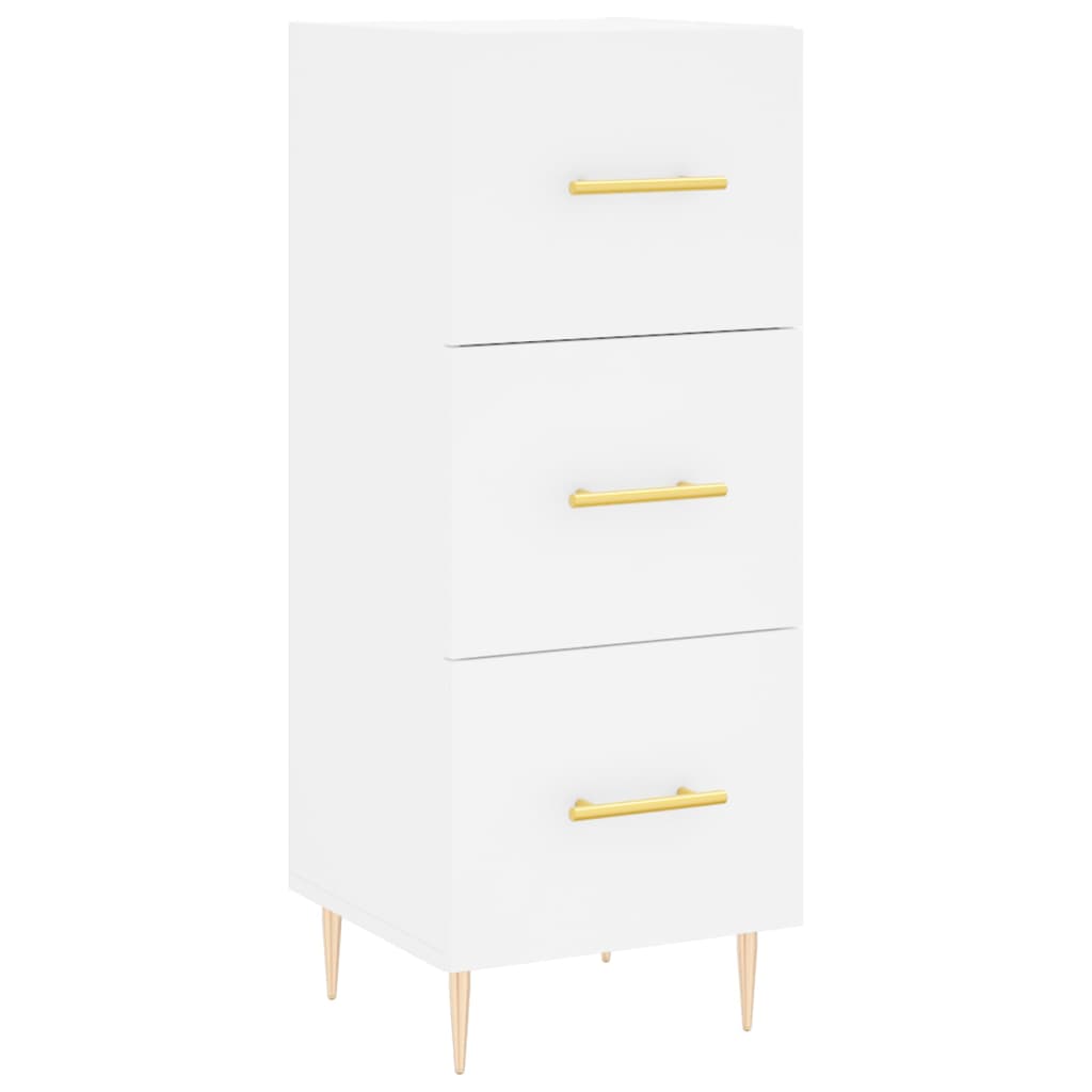 Image Buffet haut Blanc 34,5x34x180 cm Bois d'ingénierie | Xios Store SNC vidaXL Xios Store SNC