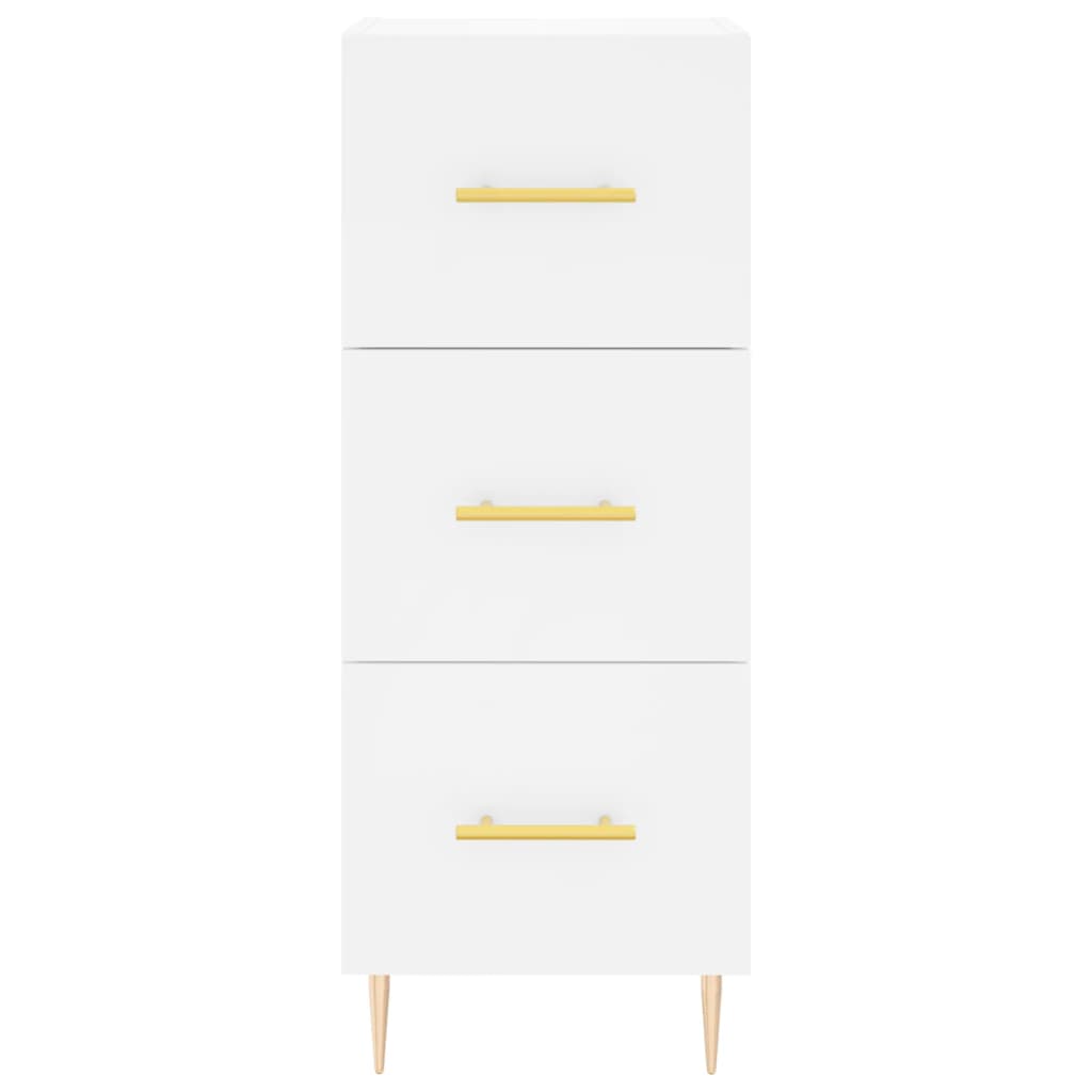 Image Buffet haut Blanc 34,5x34x180 cm Bois d'ingénierie | Xios Store SNC vidaXL Xios Store SNC