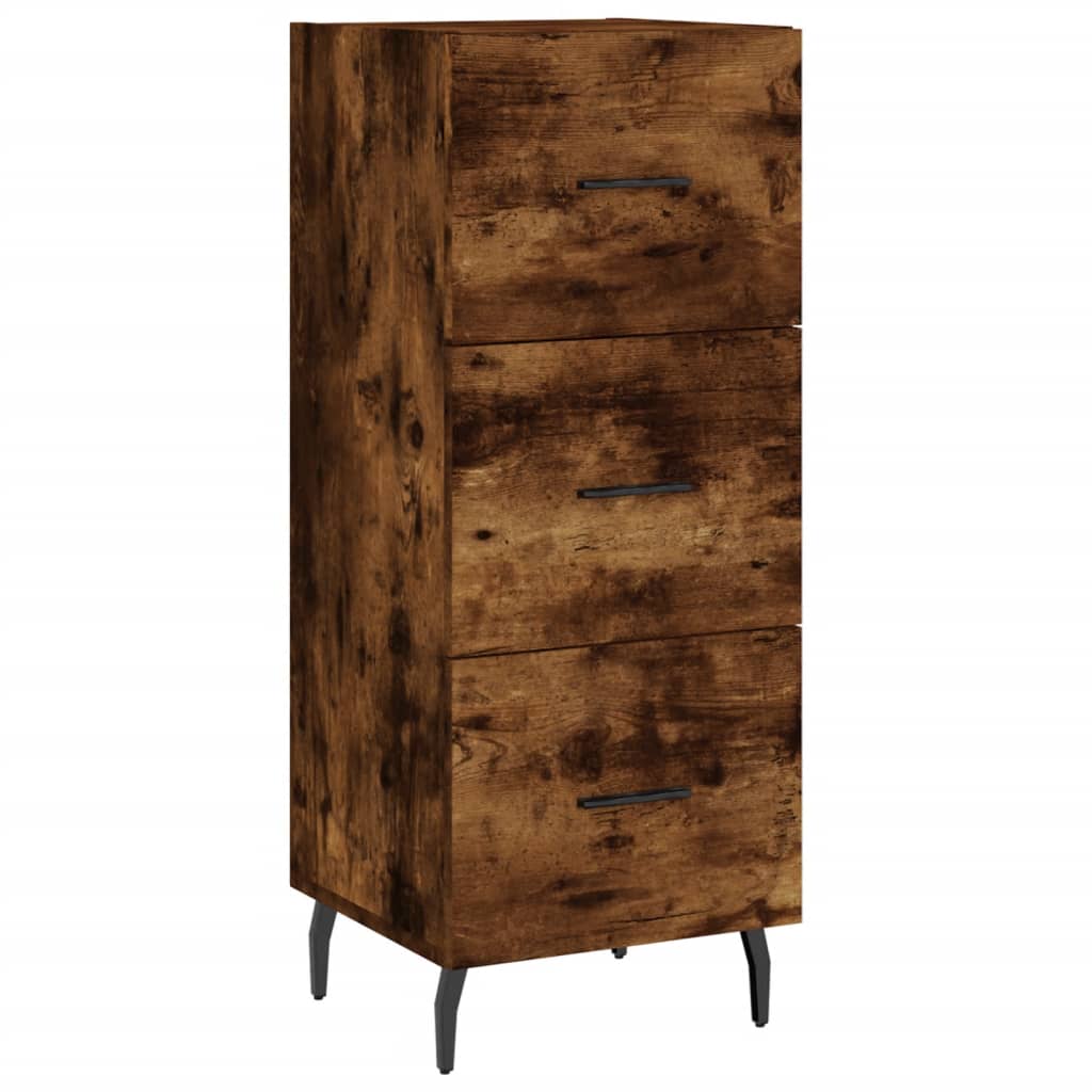 Image Buffet haut Chêne fumé 34,5x34x180 cm Bois d'ingénierie | Xios Store SNC vidaXL Xios Store SNC