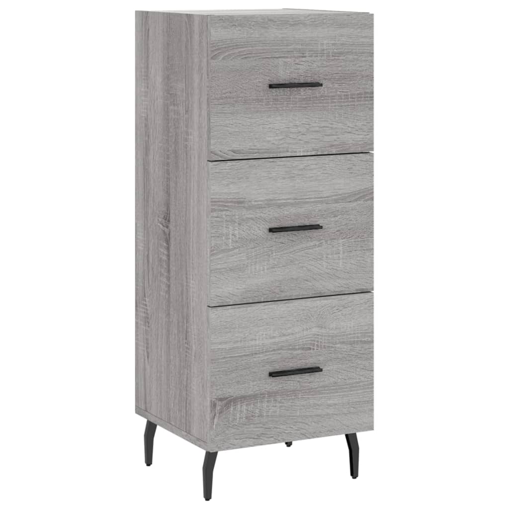 Image Buffet haut Sonoma gris 34,5x34x180 cm Bois d'ingénierie | Xios Store SNC vidaXL Xios Store SNC