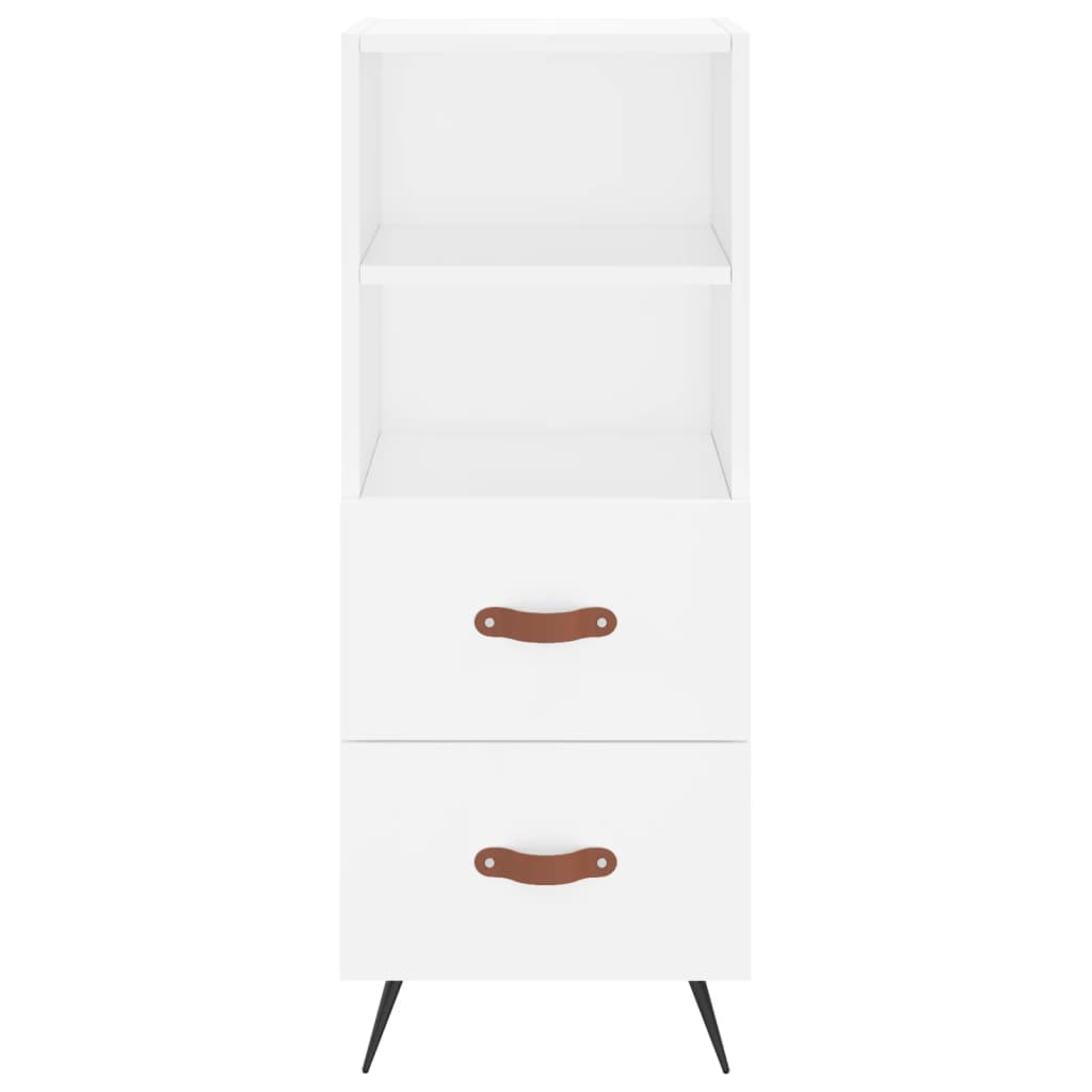 Image Buffet haut Blanc 34,5x34x180 cm Bois d'ingénierie | Xios Store SNC vidaXL Xios Store SNC